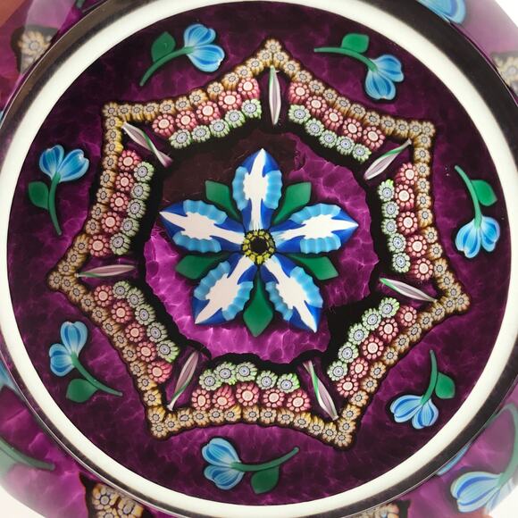 Perthshire PP219 2000 Magnum Flower & Cane Millefiori Lampwork Paperweight Cert - Picture 7 of 16